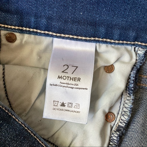 Mother The Dazzler Ankle High Rise Jeans Night Owl Wash 27 - Picture 6 of 9